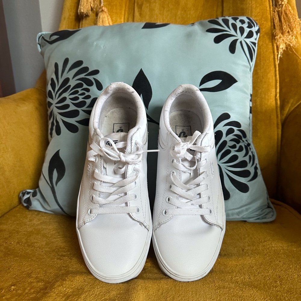 Vans Women's White Sneakers - Picture 2 of 3